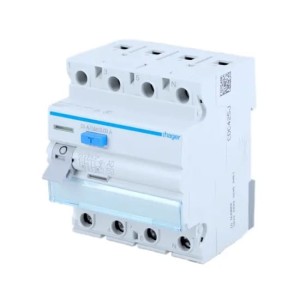 Residual current circuit breaker 3P+N 40A 30mA type A CDA440J HAGER