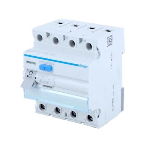 Residual current circuit breaker 3P+N 40A 30mA type A CDA440J HAGER GPV-401-171