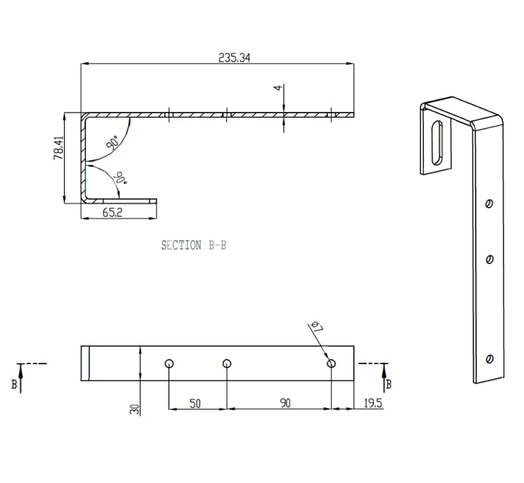 Roof hook J for bitumen and slate roofs PV-08-15 (3)