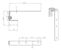 Roof hook J adjustable for bitumen and slate roofs PV-08-17 (2)