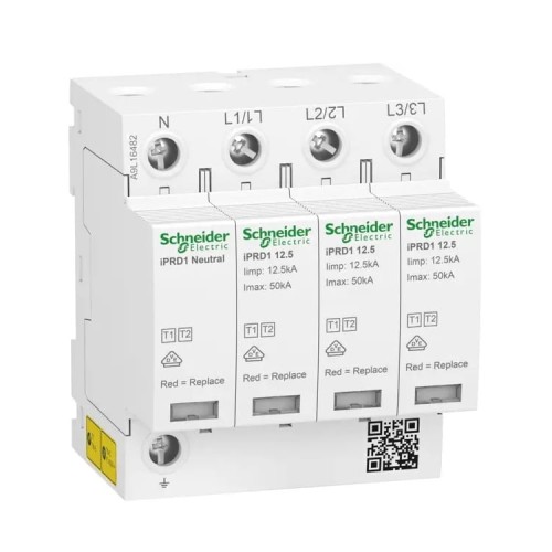Surge arrester type 1+2 (B+C) 3P+N 12.5kA 1.5kV iPRD1-12.5r-T12-3N A9L16482 SCHNEIDER ELECTRIC GPV-401-176