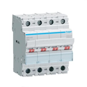 Isolator switch 3-phase 4P 40A 400V AC SBN440 HAGER