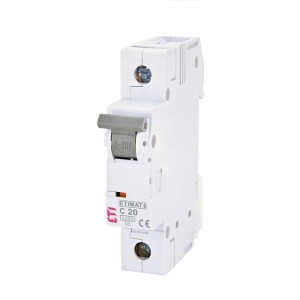 ETI Overcurrent circuit breaker C 20A 1P 6kA