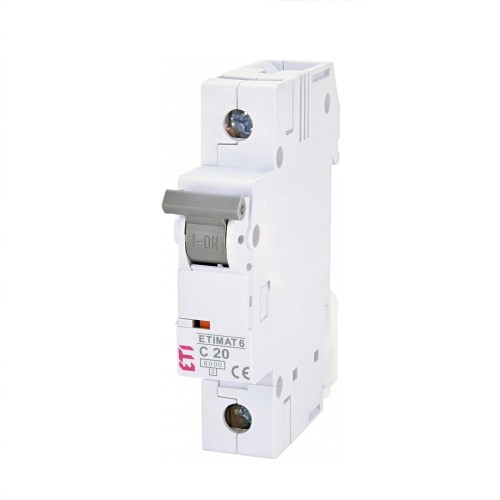 ETI Overcurrent circuit breaker C 20A 1P 6kA GPV-401-211