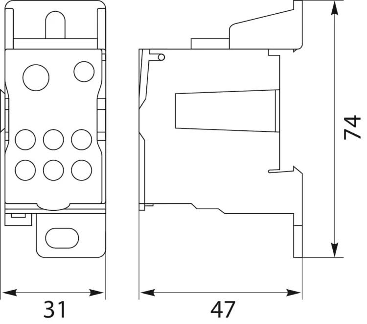 ELEKTRO-PLAST Distribution block 1-pole 125A TH35 blue UKK-125 GPV-401-214 (2)