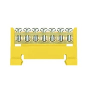Pawbol Terminal strip for rail - 7 yellow - low base