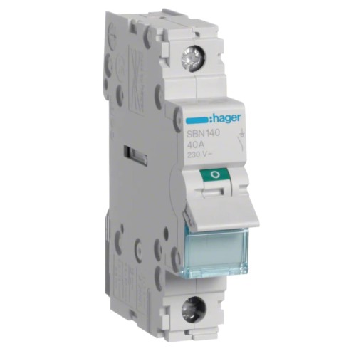 Hager Isolator switch 1-phase 1P 40A 230V AC GPV-401-227