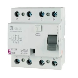 ETI Residual current circuit breaker 4P 40A 100mA type A