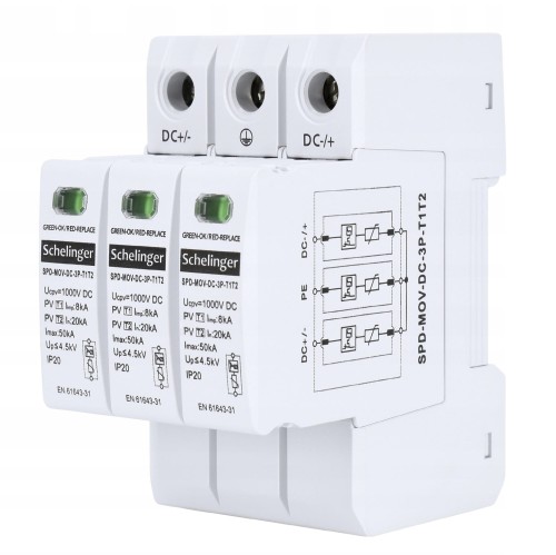 Schelinger Surge Protector 3P 8kA DC 1000V GPV-401-24
