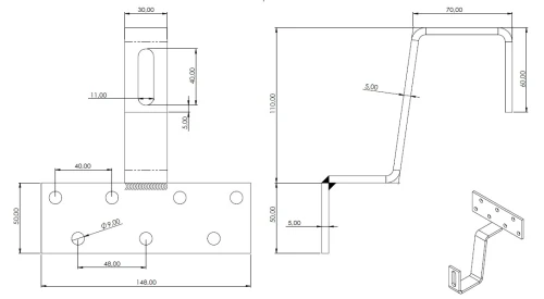 T welded roof hook 110mm A2 TS PV-08-44 (2)