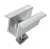 Center clamp H25 L50 Raw with M8x20 screw and insert for 30 mm panels PV-04-16