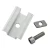 Center clamp H25 L50 Raw with M8x20 screw and insert for 30 mm panels PV-04-16 (2)
