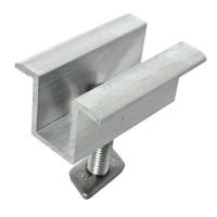 Center clamp H25 L50 Raw with M8x25 screw and insert for 35 mm panels