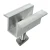 Center clamp H25 L50 Raw with M8x25 screw and insert for 35 mm panels PV-04-17