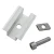 Center clamp H25 L50 Raw with M8x25 screw and insert for 35 mm panels PV-04-17 (2)