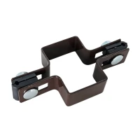 Intermediate fence panel clamp 40x60 brown