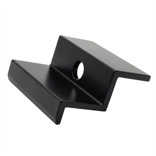 [RDY] End Clamp H40 L50 - powder coated - black PV-03-79 (1)