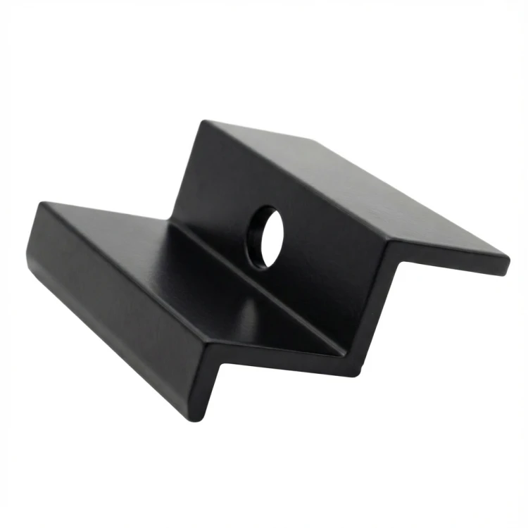 [RDY] End Clamp H40 L50 - powder coated - black PV-03-79 (1)