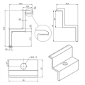 [RDY] End Clamp H40 L50 - powder coated - black PV-03-79 (2)