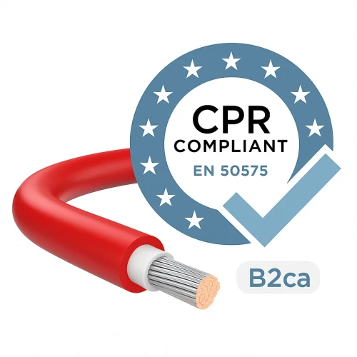 Cable for photovoltaic installations H1Z2Z2-K class B2 (CPR) Red 4mm NON-FLAMMABLE 000-113 (2)