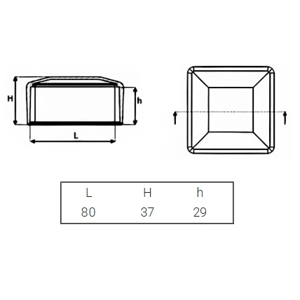 Cap cover end cap for fence post 80x80 graphite 000-131 (2)