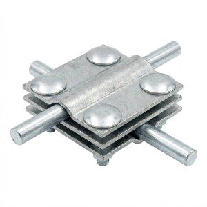 4-hole cross connector 3-plate B up to 30mm galvanized