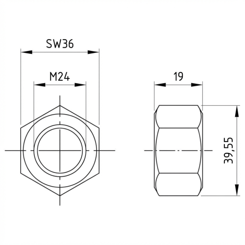 Hexagon nut M24 DIN 934 A4-80 000-075 (2)
