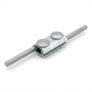 2-hole single through connector galvanized