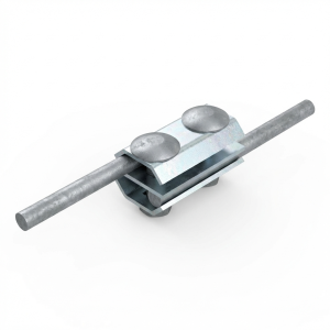 Double 2-hole through connector galvanized