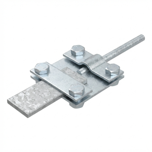 4-hole inspection clamp, wire-tape, B up to 40mm galvanised