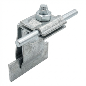 Universal clamp for rebate galvanically galvanized steel