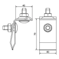 Universal clamp for rebate galvanically galvanized steel 000-157 (2)