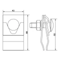 Galvanically galvanized steel rebate holder 000-158 (2)