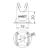 Low post for wire with plastic base h=20mm acid-resistant stainless steel 000-149 (2)