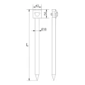 Ground anchor with lock l=35cm galvanically galvanized steel 000-162 (2)