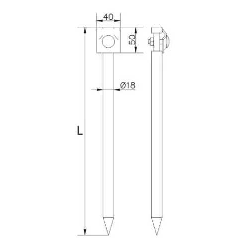 Ground anchor with lock l=35cm galvanically galvanized steel 000-162 (2)