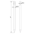 Single driven anchor l=35cm galvanically galvanised steel 000-164 (2)