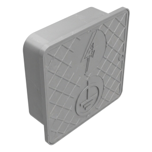 Wall-mounted plastic inspection box 150x150x55 mm grey