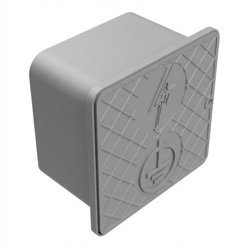 Wall-mounted control box 150x150x100mm plastic grey 000-173 (1)