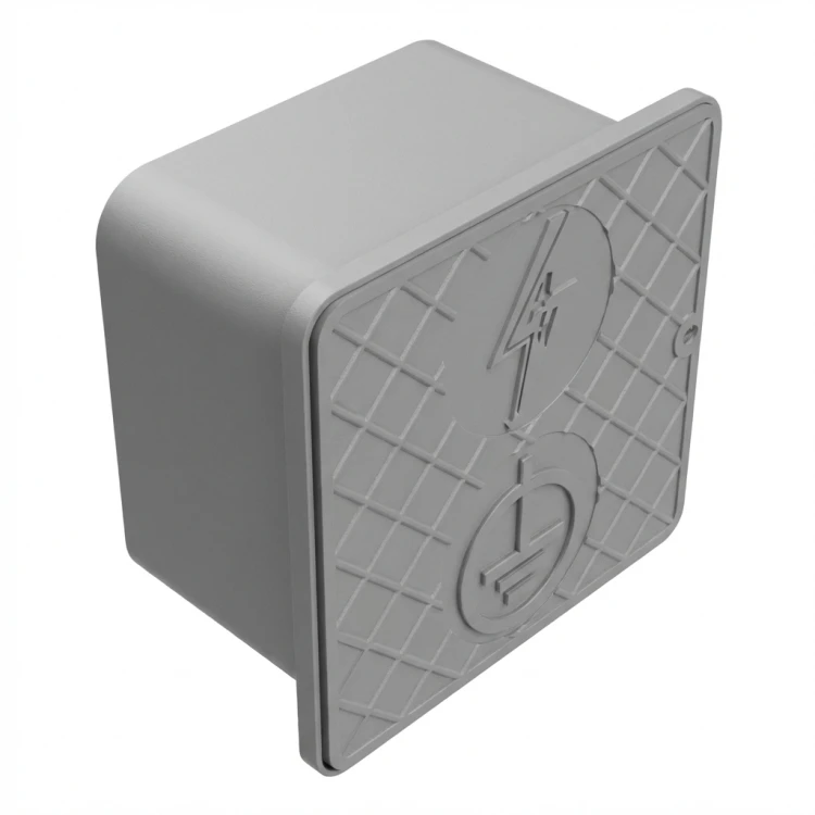 Wall-mounted control box 150x150x100mm plastic grey 000-173 (1)