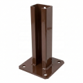 Fence post base 60x40 brown RAL 8017 galvanized 000-154 (1)