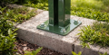 Fence post base 60x40 green RAL 6005 galvanised 000-155 (3)