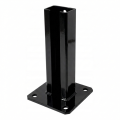 Fence post base 60x40 black RAL 9005 galvanized 000-153 (1)