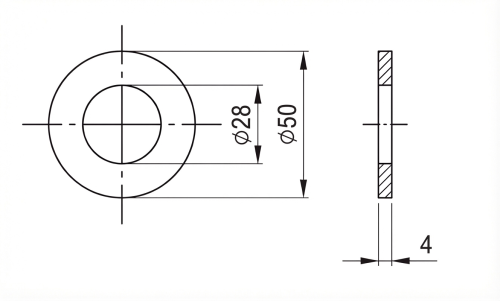 Washer M27 DIN 125 A2 140 HV 28 - 50 pieces 000-167 (2)