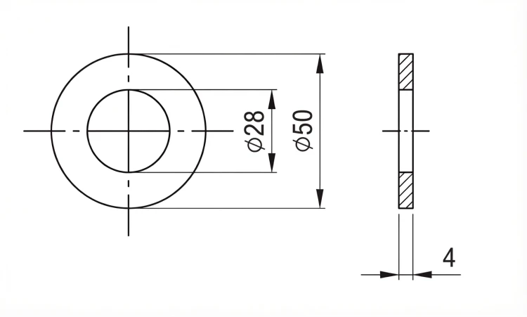 Washer M27 DIN 125 A2 140 HV 28 - 50 pieces 000-167 (2)