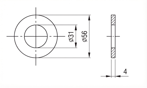 Washer M30 DIN 125 A2 140 HV 28 - 50 pieces 000-168 (2)