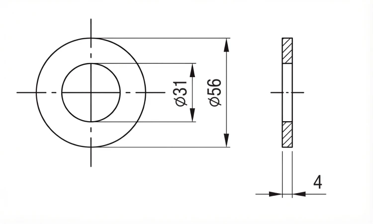 Washer M30 DIN 125 A2 140 HV 28 - 50 pieces 000-168 (2)