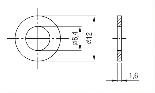 Washer M6 DIN 125 A4 140 HV 6.4 - 1000 pieces 000-174 (2)