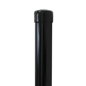 Fence post Fi 42.4x1.2, length 2.3 m, black RAL 9005
