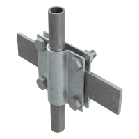 2-plate earth clamp for round conductors Fi14–20 mm and flat conductors up to 40 mm